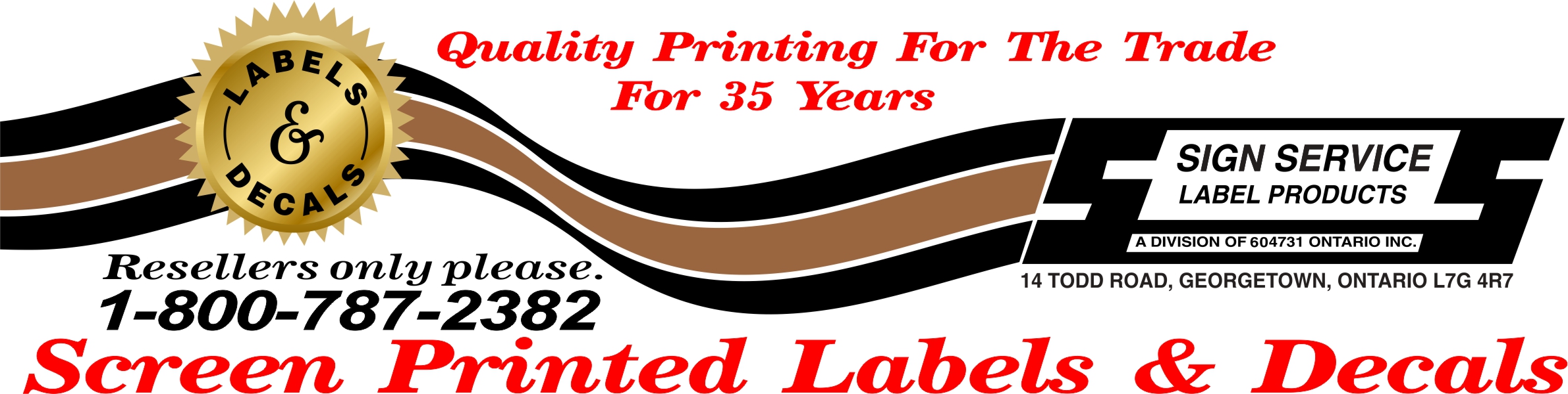 Sign Service Label Products Logo